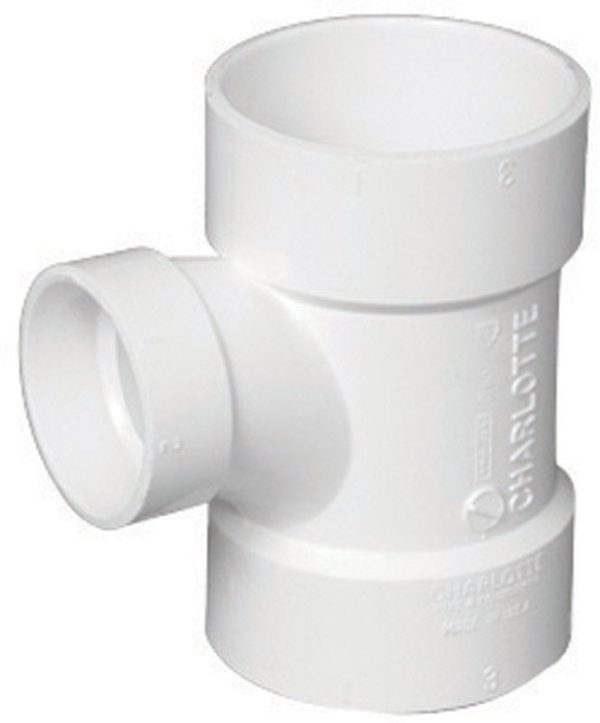 Charlotte Pipe 1-1/2 in. Hub X 4 in. D Hub PVC Sanitary Tee