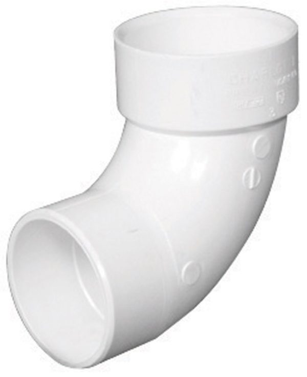 Charlotte Pipe Schedule 40 4 in. Hub X 4 in. D Spigot PVC 90 Degree Street Elbow