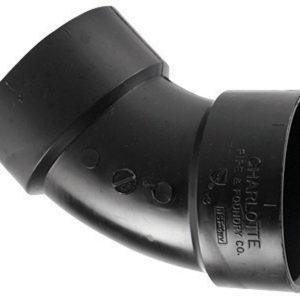 Charlotte Pipe 2 in. Hub X 2 in. D Hub ABS 45 Degree Elbow