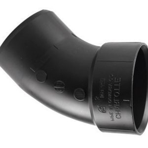 Charlotte Pipe 2 in. Hub X 2 in. D Spigot ABS 45 Degree Elbow