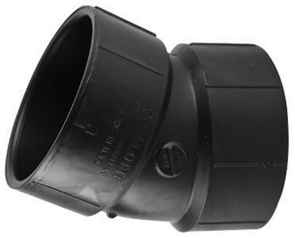 Charlotte Pipe 2 in. Hub X 2 in. D Hub ABS 22-1/2 Degree Elbow