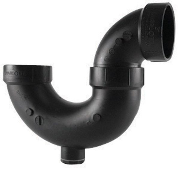 Charlotte Pipe 2 in. Hub X 2 in. D Hub ABS P-Trap
