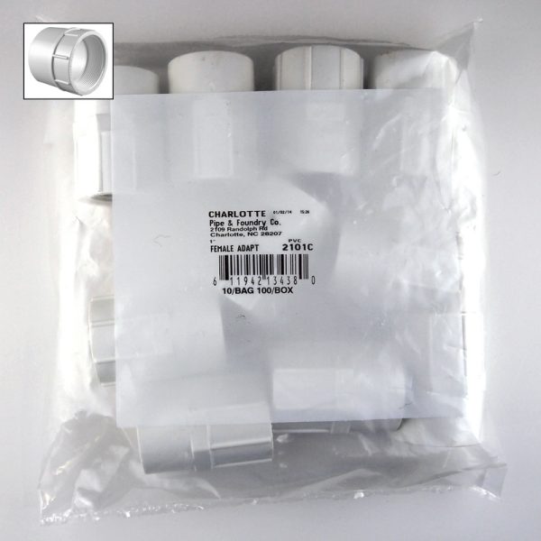 Charlotte Pipe Schedule 40 1 in. Slip X 1 in. D FPT PVC Pipe Adapter