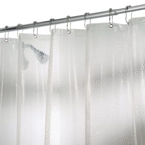iDesign 72 in. H X 72 in. W Clear Raindrop Shower Curtain Vinyl