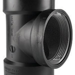 Charlotte Pipe 3 in. Hub X 3 in. D Hub ABS Flush Cleanout Tee