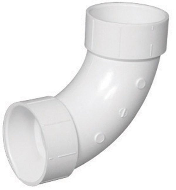 Charlotte Pipe Schedule 40 2 in. Hub X 2 in. D Hub PVC Long Sweep Elbow