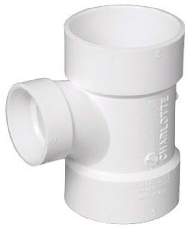 Charlotte Pipe Schedule 40 2 in. Hub X 1-1/2 in. D Hub PVC Sanitary Tee