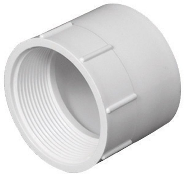 Charlotte Pipe Schedule 40 4 in. Hub X 4 in. D FPT PVC Pipe Adapter