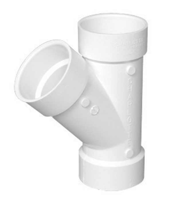 Charlotte Pipe Schedule 40 4 in. Hub X 4 in. D Hub PVC Wye