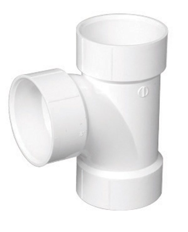 Charlotte Pipe Schedule 40 4 in. Hub X 4 in. D Hub PVC Sanitary Tee