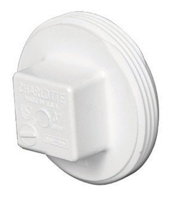 Charlotte Pipe Schedule 40 4 in. MPT X 4 in. D MPT PVC Clean-Out Plug