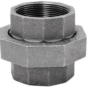 Anvil 3/8 in. FPT X 3/8 in. D FPT Black Malleable Iron Union