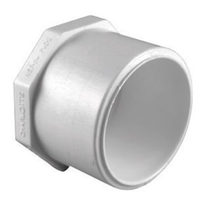 Charlotte Pipe Schedule 40 3/4 in. Spigot X 3/4 in. D Slip PVC Plug