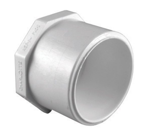 Charlotte Pipe Schedule 40 3/4 in. Spigot X 3/4 in. D Slip PVC Plug