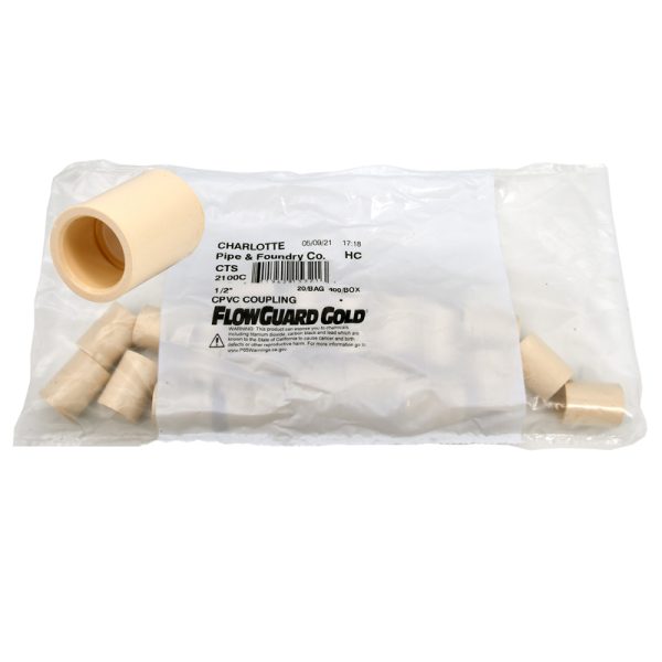 Charlotte Pipe FlowGuard 1/2 in. Slip X 1/2 in. D Slip CPVC Coupling