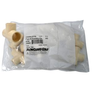Charlotte Pipe FlowGuard 3/4 in. Slip X 3/4 in. D Slip CPVC Tee