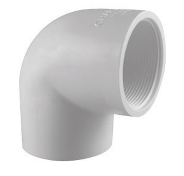 Charlotte Pipe Schedule 40 1 in. Slip X 1 in. D FPT PVC 90 Degree Elbow