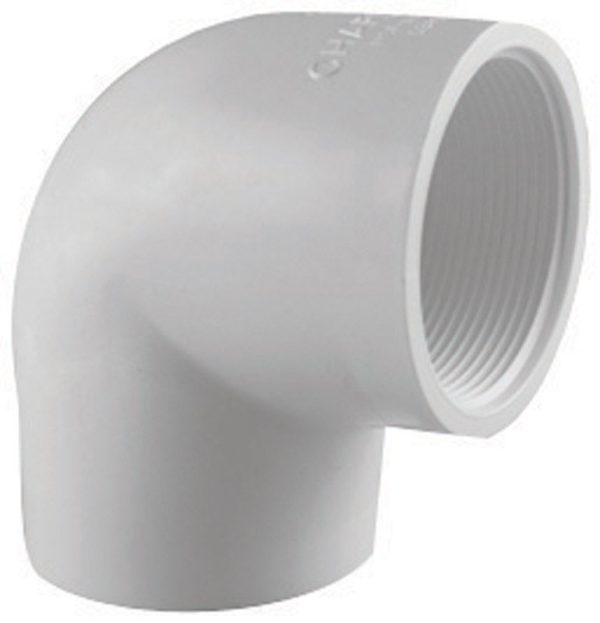Charlotte Pipe Schedule 40 1-1/4 in. Slip X 1-1/4 in. D FPT PVC 90 Degree Elbow