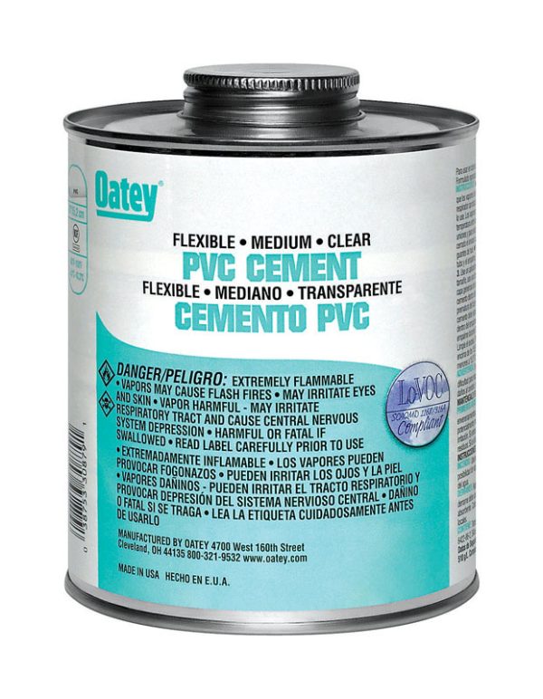 Oatey Clear Cement For Flexible PVC 4 oz