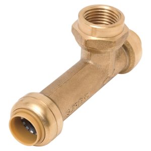 SharkBite Push to Connect 3/4 in. PTC X 3/4 in. D PTC Brass Threaded Center Tee