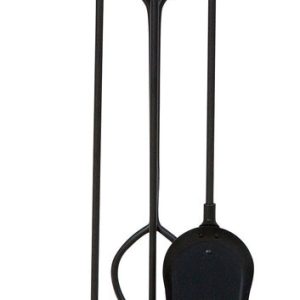 Panacea Black Antique Metal Fireplace Tool Set