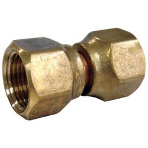 JMF Company 3/8 in. Flare X 3/8 in. D Flare Brass Swivel Connector