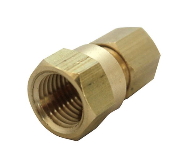 JMF Company 1/8 in. Compression X 1/8 in. D Compression Brass Adapter