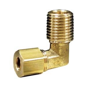 JMF Company 1/4 in. Compression X 3/8 in. D MPT Brass 90 Degree Street Elbow