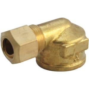 JMF Company 3/8 in. Compression X 1/2 in. D FPT Brass 90 Degree Elbow