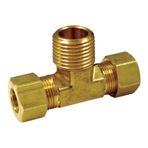 JMF Company 1/4 in. Compression X 1/4 in. D Compression Brass Tee