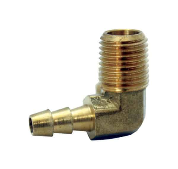 JMF Company Brass 3/8 in. D X 5/8 in. D Hose Barb Elbow 1 pk