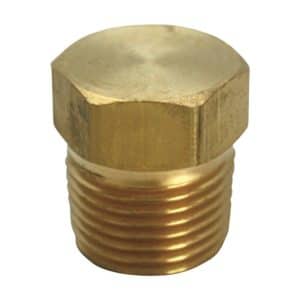 JMF Company 3/8 in. MPT Brass Hex Head Plug