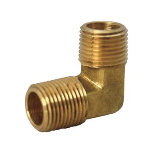 JMF Company 1/2 in. MPT X 3/8 in. D MPT Brass 90 Degree Elbow