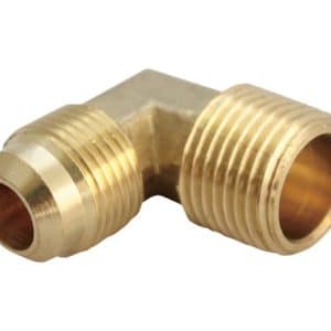 JMF Company 5/16 in. Flare X 1/4 in. D MPT Brass 90 Degree Elbow
