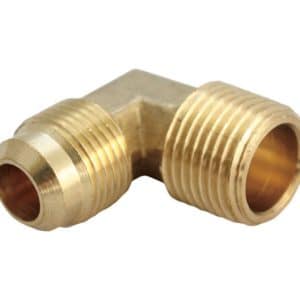 JMF Company 5/8 in. Flare X 3/4 in. D MPT Brass 90 Degree Elbow