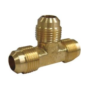 JMF Company 3/8 in. Flare X 1/2 in. D Flare Brass Reducing Tee