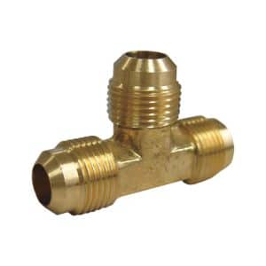 JMF Company 5/8 in. Flare X 5/8 in. D Flare Brass Reducing Tee