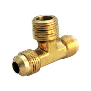 JMF Company 1/2 in. Flare X 1/2 in. D Flare Brass Branch Tee