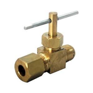 JMF Company 3/8 in. 1/4 in. Brass Needle Valve