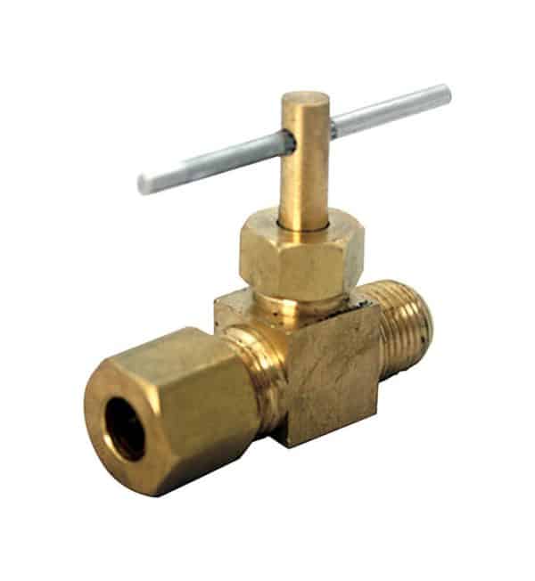 JMF Company 3/8 in. 1/4 in. Brass Needle Valve