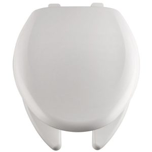 Bemis Elongated White Plastic Toilet Seat