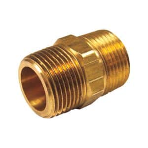 JMF Company 3/4 in. MPT X 1/2 in. D MPT Brass Reducing Hex Nipple
