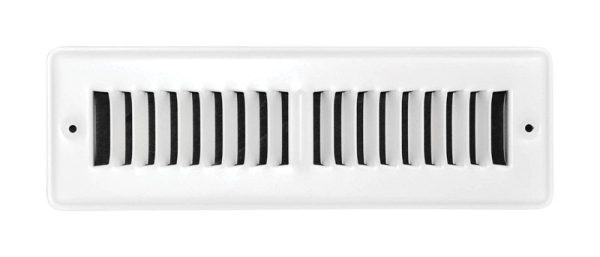 Tru Aire 2 in. H X 10 in. W 2-Way Powder Coat White Steel Floor Register