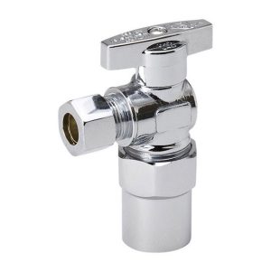 ProLine 1/2 in. Comp X 3/8 in. Comp Chrome Plated Angle Stop