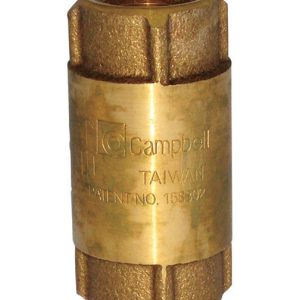 Campbell 1/2 in. D X 1/2 in. D Red Brass Spring Loaded Check Valve