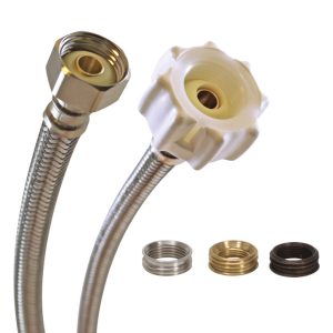 Fluidmaster Click Seal 7/8 in. D Ballcock 12 in. Braided Stainless Steel Toilet Supply Line