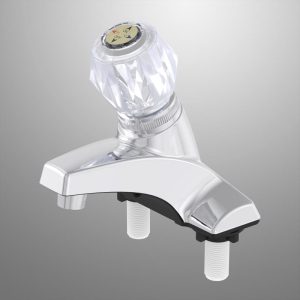Home Plus Chrome Centerset Bathroom Sink Faucet 4 in.