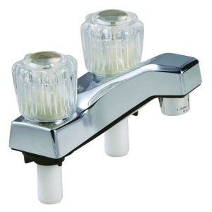 Home Plus Chrome Centerset Bathroom Sink Faucet 4 in.