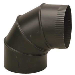 Imperial 8 in. D X 8 in. D Adjustable 90 deg Galvanized Steel Stove Pipe Elbow