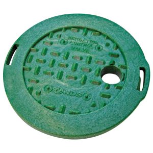 NDS 6.5 in. W X 0.7 in. H Round Valve Box Cover Green